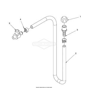 Engine Group - Oil Drain Diagram and Parts List for 076138-01  Briggs and Stratton Generator